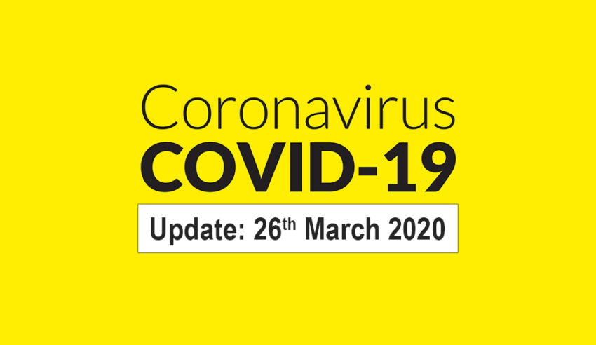 Covid-19 Update 26th March 2020